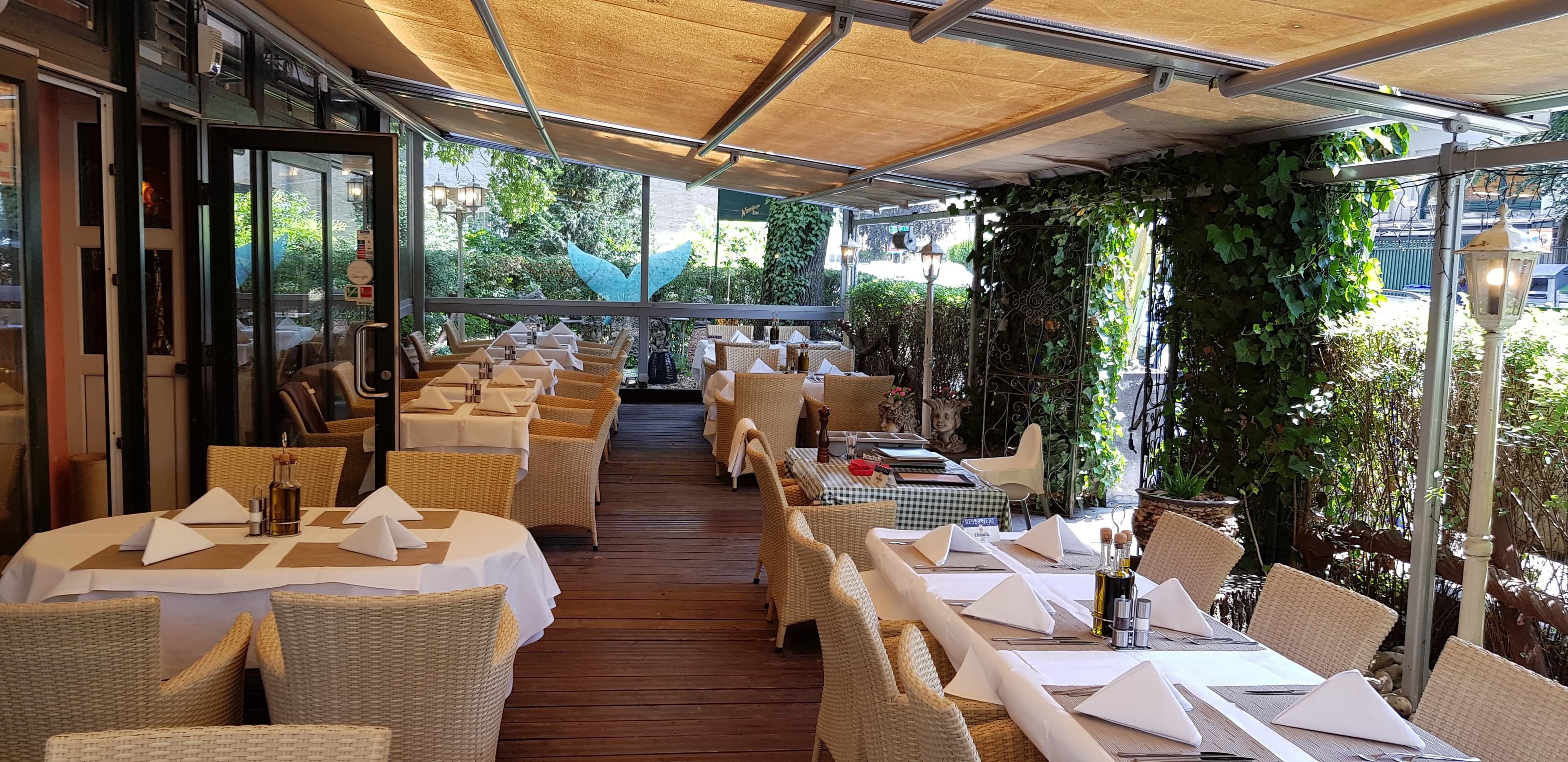 Italienisch Essen großen Gastgarten Wien